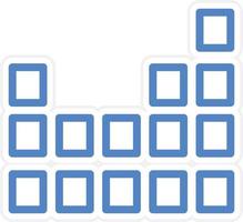 periodisk tabell vektor ikon stil