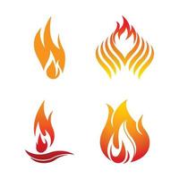 Feuerlogo-Designillustration und Feuersymbol vektor