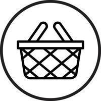 Picknick Korb Vektor Symbol Stil