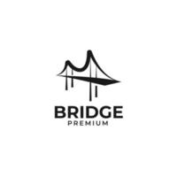 Vektor Brücke Logo Design Konzept Vorlage Illustration Idee