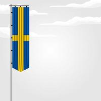 schwedischer Nationalfeiertag. Jährlich am 6. Juni in Schweden gefeiert. glücklicher Nationalfeiertag der Freiheit. schwedische Flagge. vektor