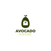 Vektor Haus Avocado Logo Design Konzept Illustration Idee