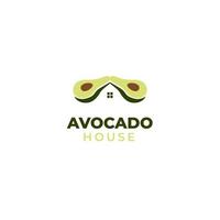 Vektor Haus Avocado Logo Design Konzept Illustration Idee