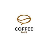 vektor kaffe prata logotyp design begrepp mall illustration aning