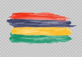 Aquarell Gemälde Flagge von Mauritius vektor