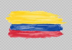 vattenfärg målning flagga av colombia vektor