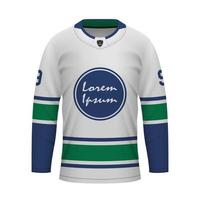 realistisk is hockey bort jersey vancouver, skjorta mall vektor