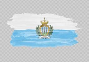 Aquarell Gemälde Flagge von san Marino vektor