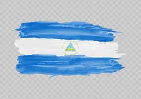 Aquarell Gemälde Flagge von Nicaragua vektor