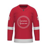 realistisch Eis Eishockey Hemd von Detroit, Jersey Vorlage vektor