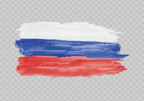Aquarell Gemälde Flagge von Russland vektor