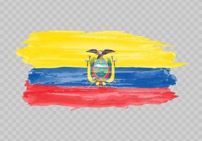 Aquarell Gemälde Flagge von Ecuador vektor