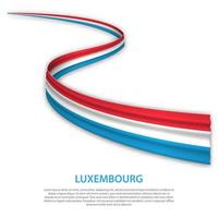 schwenkendes band oder banner mit luxemburgischer flagge vektor