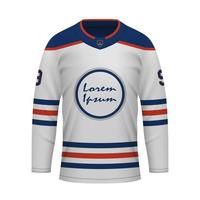 realistisch Eis Eishockey Weg Jersey Edmonton, Hemd Vorlage vektor