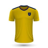 realistisch Fußball Hemd von Ecuador vektor