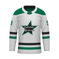 realistisk is hockey bort jersey Dallas, skjorta mall vektor