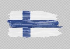 vattenfärg målning flagga av finland vektor