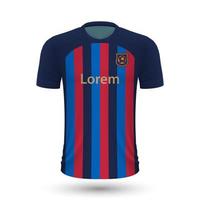 realistisch Fußball Hemd Barcelona vektor
