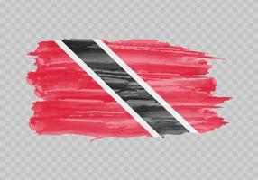 Aquarell Gemälde Flagge von Trinidad und Tobago vektor