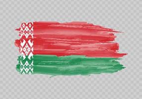 Aquarell Gemälde Flagge von Weißrussland vektor