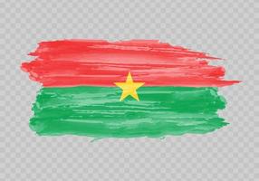 Aquarell Gemälde Flagge von Burkina Faso vektor