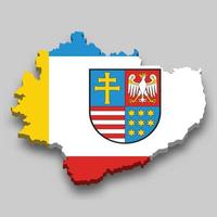 3d isometrisch Karte von heilig Kreuz ist ein Region von Polen vektor