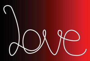 das Wort Liebe, schwarz zu rot Gradient, Liebe Kalligraphie, Vektor Typografie Poster, Valentinstag Karte und Poster, geeignet zum Verein Poster und Sozial Medien und drucken Material, Liebe Wort handgeschrieben