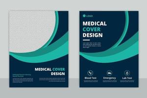 sjukvård omslag a4 mall design och platt ikoner för en Rapportera och medicinsk broschyr design, flygblad, broschyrer dekoration för utskrift och presentation vektor. vektor