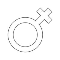 einfache Illustration des Venus-Symbol-Konzepts der Geschlechtssymbole vektor