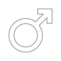 enkel illustration av mars symbol begreppet kön symboler vektor