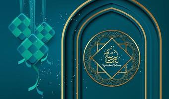 Ramadan Kareem Hintergrund Design mit Luxus islamischen Ornament. vektor