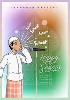 Happy Suhoor während des Ramadan vektor