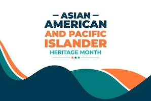 asiatisch amerikanisch und Pazifik Insulaner Erbe Monat Hintergrund oder Banner Design Vorlage feiern im dürfen. vektor