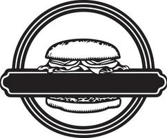 burger affär vektor logotyp begrepp