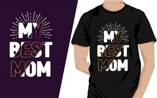 min bäst mamma beställnings- t-shirt design vektor