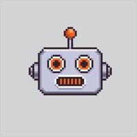 pixel konst illustration robot huvud. pixelated robot. robot huvud ikon pixelated för de pixel konst spel och ikon för hemsida och video spel. gammal skola retro. vektor