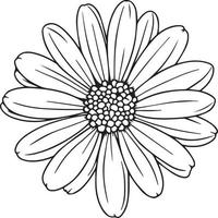 Blume Vektor. umrissen Blume Logo. vektor