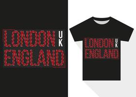 London England Storbritannien typografi t-shirt design. modern typografi t skjorta vektor