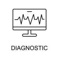 diagnostisk linje vektor ikon