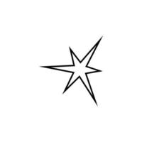 hell Star Linie Vektor Symbol