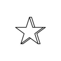 3d Star Linie Vektor Symbol