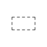 rektangel streck vektor ikon
