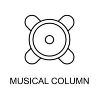 musikalisk kolumn vektor ikon