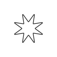 achtzackig Star Linie Vektor Symbol