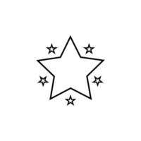 Sterne Linie Vektor Symbol