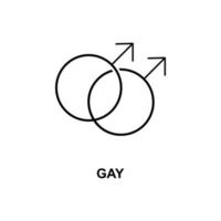 Gay tecken vektor ikon