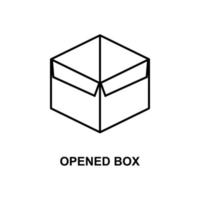 geöffnet Box Vektor Symbol