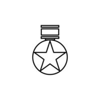 stjärna medalj vektor ikon