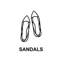 sandaler vektor ikon