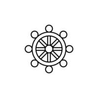 Buddhismus Gliederung Vektor Symbol